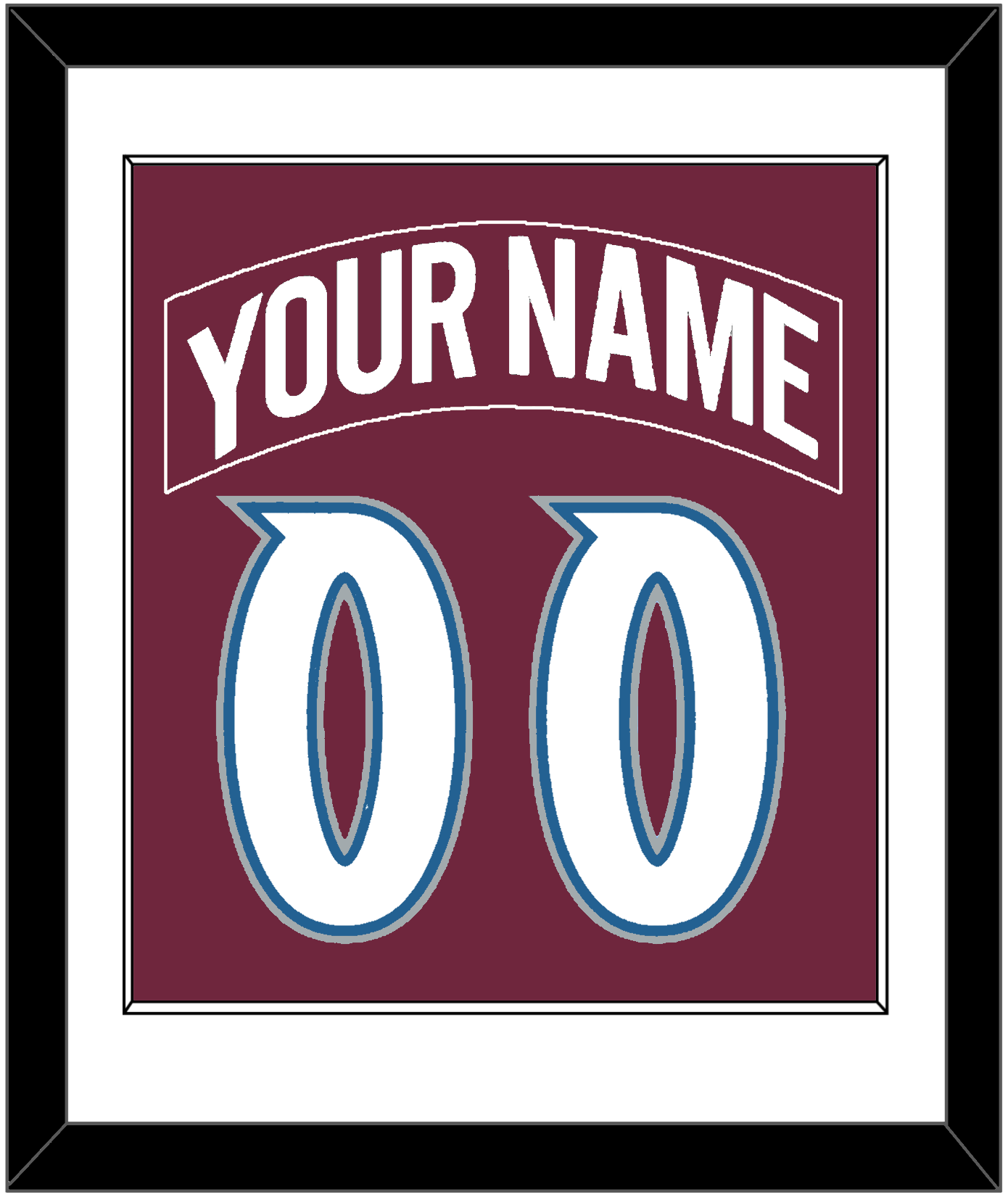 Colorado Nameplate & Number (Back) Combined - Road Burgundy (1999-2001) - Essential Tier 1