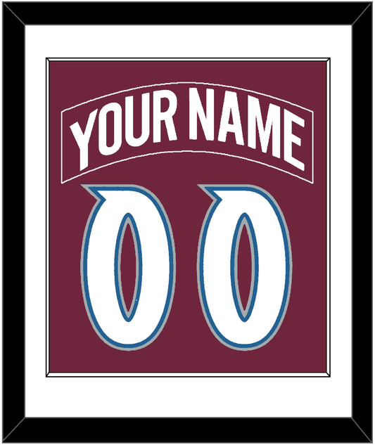 Colorado Nameplate & Number (Back) Combined - Road Burgundy (1999-2001) - Essential Tier 1