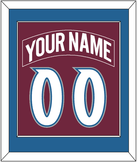 Colorado Nameplate & Number (Back) Combined - Road Burgundy (1999-2001) - Essential Tier 2