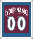 Colorado Nameplate & Number (Back) Combined - Road Burgundy (1999-2001) - Single Mat 2