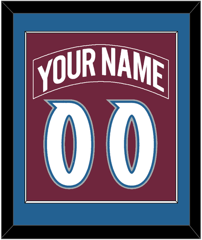 Colorado Nameplate & Number (Back) Combined - Road Burgundy (1999-2001) - Essential Tier 2