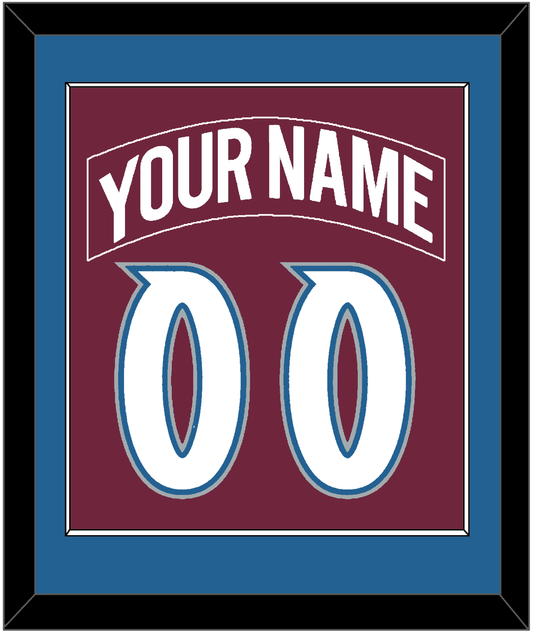 Colorado Nameplate & Number (Back) Combined - Road Burgundy (1999-2001) - Essential Tier 2