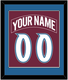 Colorado Nameplate & Number (Back) Combined - Road Burgundy (1999-2001) - Single Mat 2