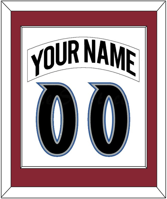 Colorado Nameplate & Number (Back) Combined - Home White (1995-1996) - Essential Tier 1