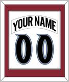 Colorado Nameplate & Number (Back) Combined - Home White (1995-1996) - Single Mat 1
