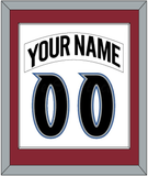 Colorado Nameplate & Number (Back) Combined - Home White (1995-1996) - Single Mat 1