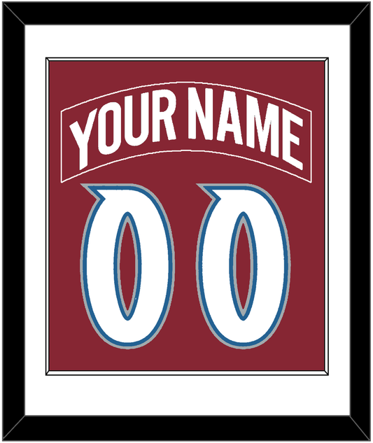 Colorado Nameplate & Number (Back) Combined - Road Burgundy (1995-1996) - Essential Tier 1