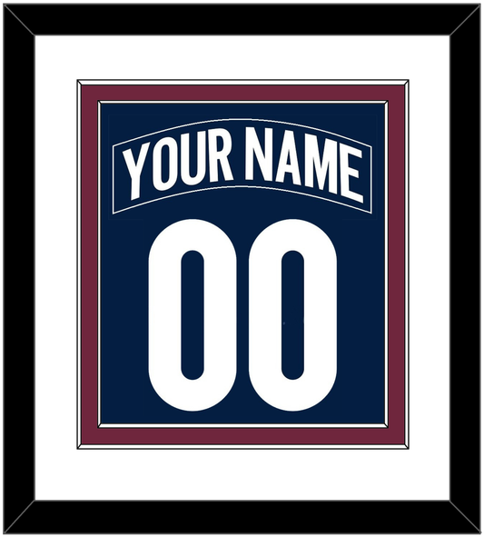Colorado Nameplate & Number (Back) Combined - Alternate Navy - Signature Tier 1