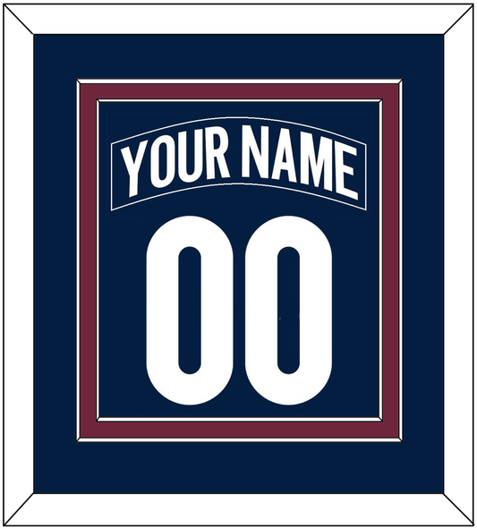 Colorado Nameplate & Number (Back) Combined - Alternate Navy - Signature Tier 2