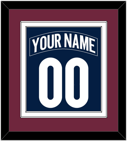 Colorado Nameplate & Number (Back) Combined - Alternate Navy - Signature Tier 3