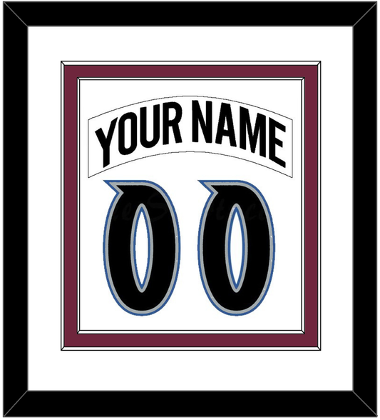 Colorado Nameplate & Number (Back) Combined - Home White (1999-2001) - Signature Tier 1