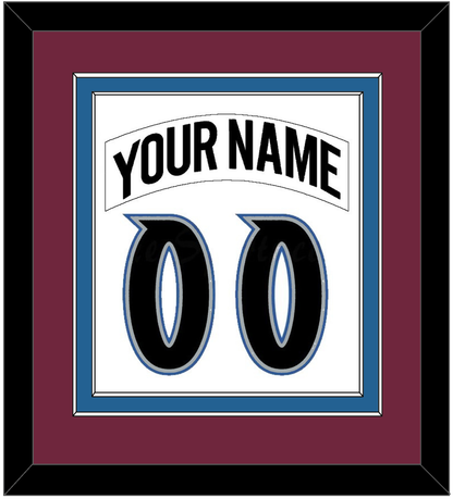 Colorado Nameplate & Number (Back) Combined - Home White (1999-2001) - Signature Tier 2