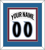 Colorado Nameplate & Number (Back) Combined - Home White (1999-2001) - Double Mat 3
