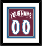 Colorado Nameplate & Number (Back) Combined - Road Burgundy (1999-2001) - Double Mat 1