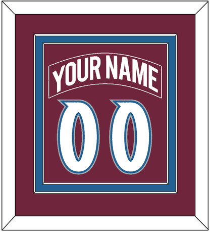 Colorado Nameplate & Number (Back) Combined - Road Burgundy (1999-2001) - Signature Tier 2