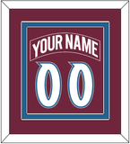 Colorado Nameplate & Number (Back) Combined - Road Burgundy (1999-2001) - Double Mat 2