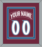 Colorado Nameplate & Number (Back) Combined - Road Burgundy (1999-2001) - Double Mat 2
