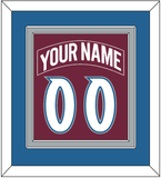 Colorado Nameplate & Number (Back) Combined - Road Burgundy (1999-2001) - Double Mat 3