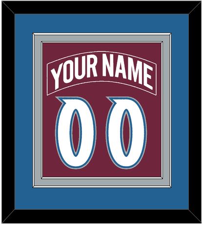 Colorado Nameplate & Number (Back) Combined - Road Burgundy (1999-2001) - Signature Tier 3