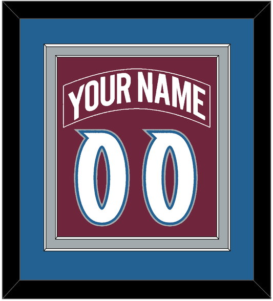 Colorado Nameplate & Number (Back) Combined - Road Burgundy (1999-2001) - Signature Tier 3