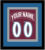 Colorado Nameplate & Number (Back) Combined - Road Burgundy (1999-2001) - Double Mat 3