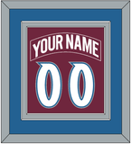 Colorado Nameplate & Number (Back) Combined - Road Burgundy (1999-2001) - Double Mat 3