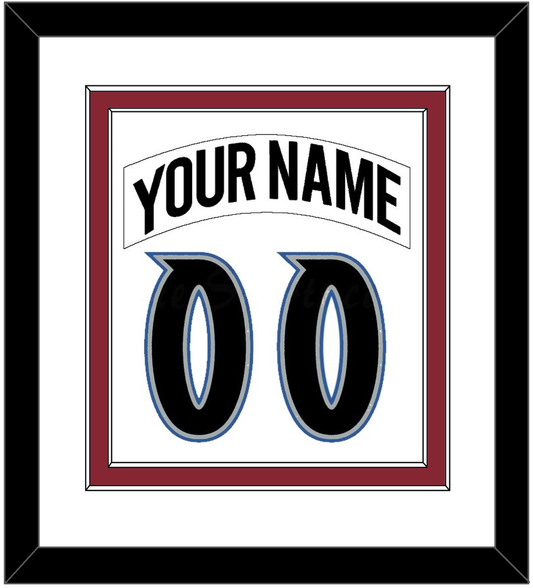 Colorado Nameplate & Number (Back) Combined - Home White (1995-1996) - Signature Tier 1