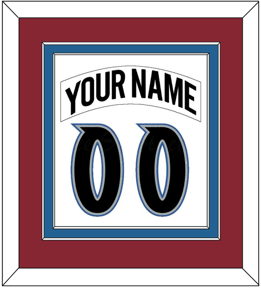 Colorado Nameplate & Number (Back) Combined - Home White (1995-1996) - Signature Tier 2