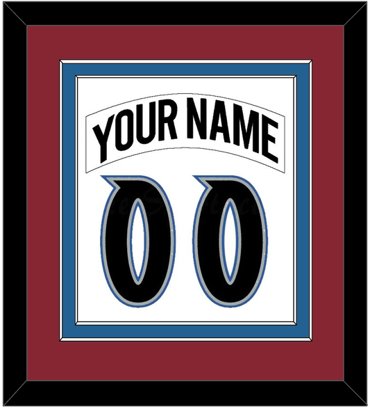 Colorado Nameplate & Number (Back) Combined - Home White (1995-1996) - Signature Tier 2