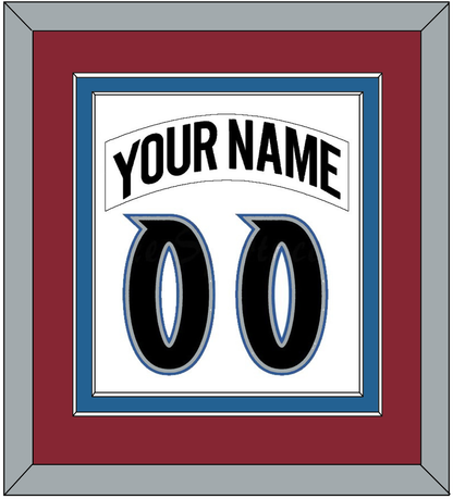 Colorado Nameplate & Number (Back) Combined - Home White (1995-1996) - Signature Tier 2