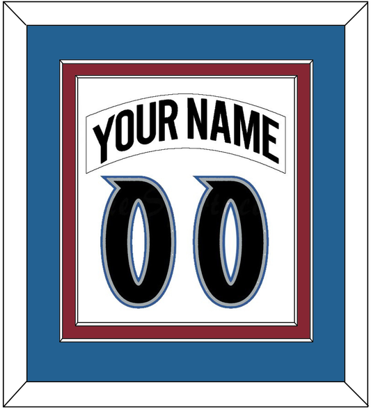 Colorado Nameplate & Number (Back) Combined - Home White (1995-1996) - Signature Tier 3