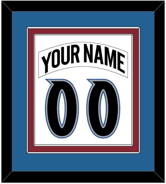 Colorado Nameplate & Number (Back) Combined - Home White (1995-1996) - Signature Tier 3