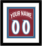 Colorado Nameplate & Number (Back) Combined - Road Burgundy (1995-1996) - Double Mat 1