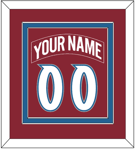 Colorado Nameplate & Number (Back) Combined - Road Burgundy (1995-1996) - Signature Tier 2