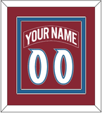 Colorado Nameplate & Number (Back) Combined - Road Burgundy (1995-1996) - Double Mat 2