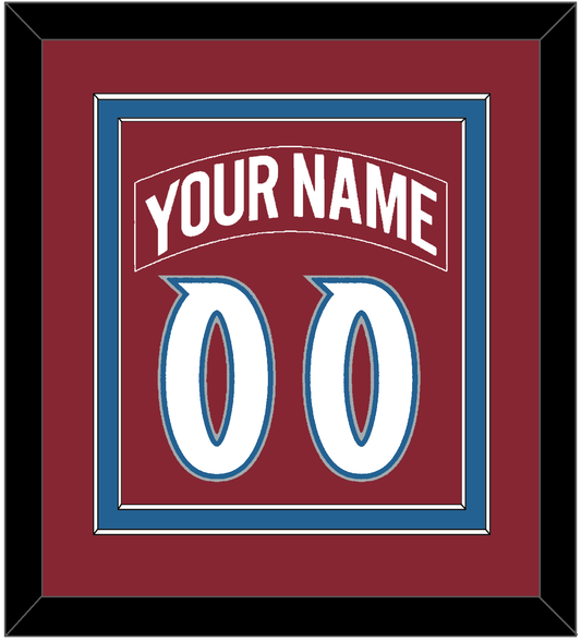 Colorado Nameplate & Number (Back) Combined - Road Burgundy (1995-1996) - Signature Tier 2