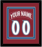 Colorado Nameplate & Number (Back) Combined - Road Burgundy (1995-1996) - Double Mat 2