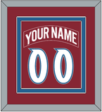 Colorado Nameplate & Number (Back) Combined - Road Burgundy (1995-1996) - Double Mat 2
