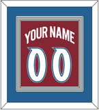 Colorado Nameplate & Number (Back) Combined - Road Burgundy (1995-1996) - Double Mat 3