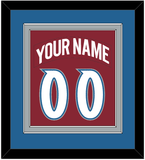 Colorado Nameplate & Number (Back) Combined - Road Burgundy (1995-1996) - Double Mat 3