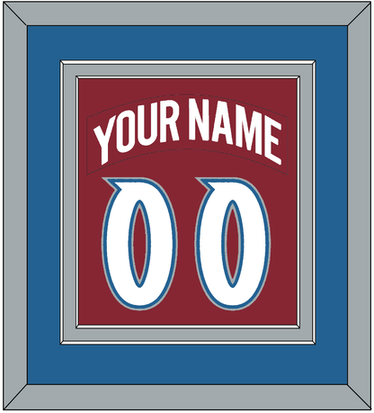 Colorado Nameplate & Number (Back) Combined - Road Burgundy (1995-1996) - Signature Tier 3