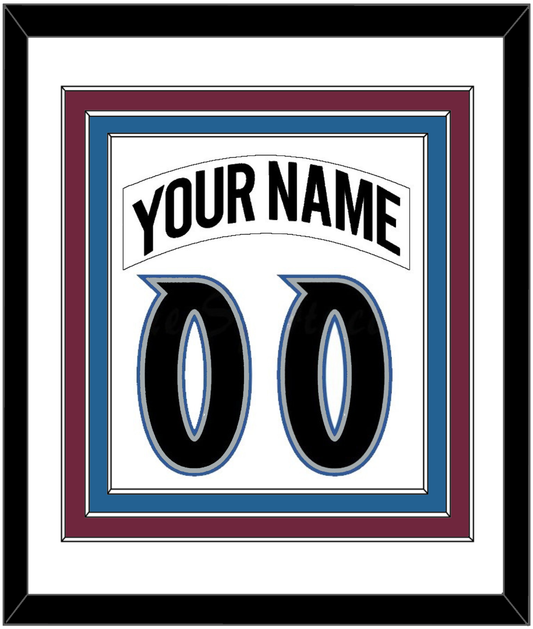 Colorado Nameplate & Number (Back) Combined - Home White (1999-2001) - Premier Tier 1