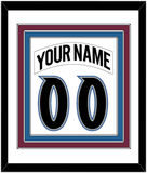 Colorado Nameplate & Number (Back) Combined - Home White (1999-2001) - Triple Mat 1