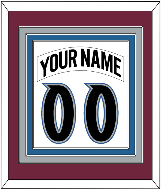 Colorado Nameplate & Number (Back) Combined - Home White (1999-2001) - Premier Tier 2