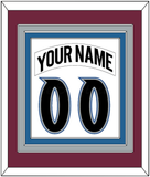 Colorado Nameplate & Number (Back) Combined - Home White (1999-2001) - Triple Mat 2