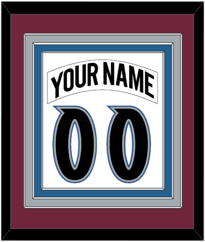 Colorado Nameplate & Number (Back) Combined - Home White (1999-2001) - Premier Tier 2
