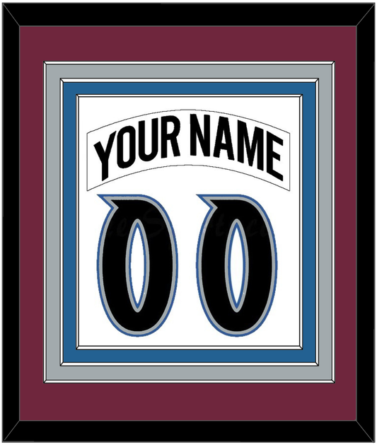 Colorado Nameplate & Number (Back) Combined - Home White (1999-2001) - Premier Tier 2