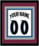 Colorado Nameplate & Number (Back) Combined - Home White (1999-2001) - Triple Mat 2
