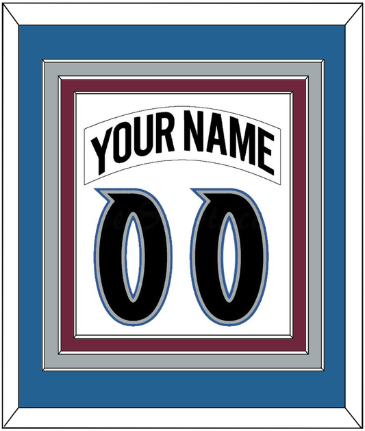 Colorado Nameplate & Number (Back) Combined - Home White (1999-2001) - Premier Tier 3