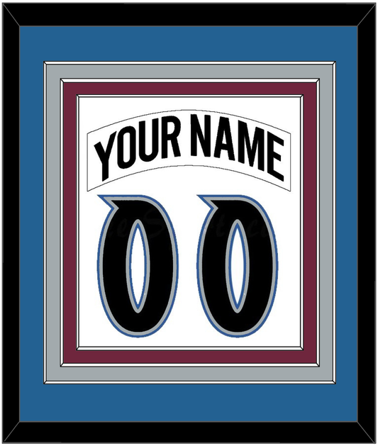 Colorado Nameplate & Number (Back) Combined - Home White (1999-2001) - Premier Tier 3